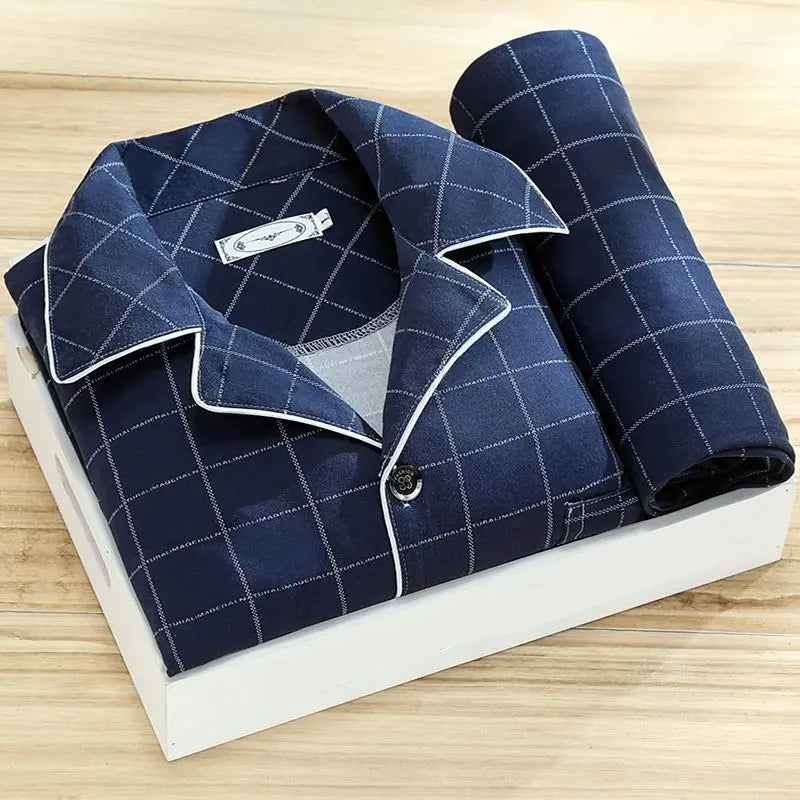 Heren Pyjamaset Klassiek Comfortabel 4