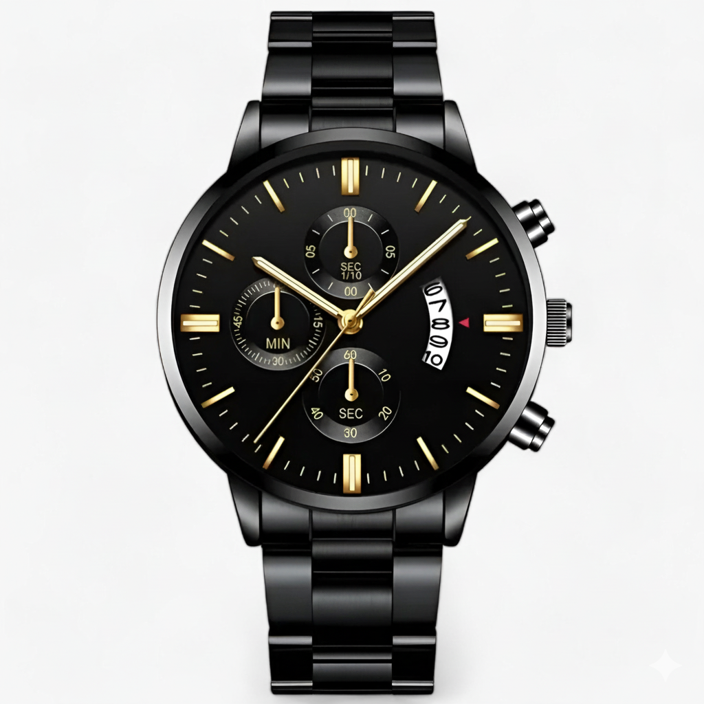 Heren Quartz Horloge Stijlvol Zwart 1
