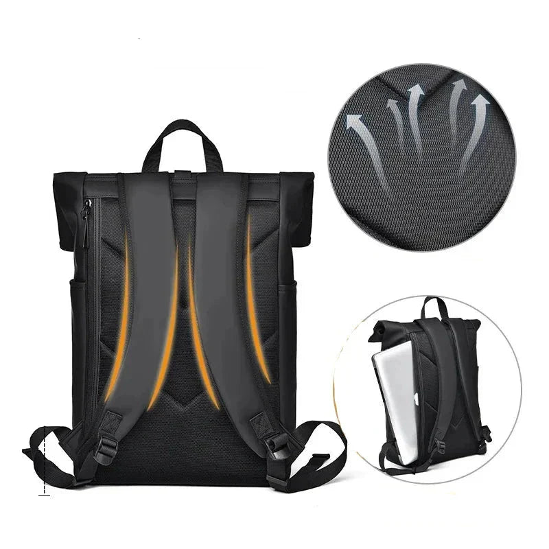 Heren Reisrugzak Rolltop Stijlvol 4