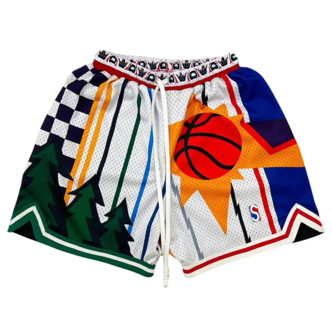 Heren Retro Basketbal Shorts Vintage Stijl 0