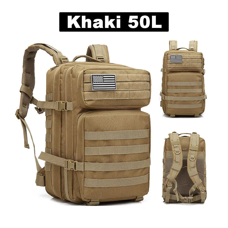 Heren Rugzak 50L Tactisch voor Avontuurlijke Reizen 9