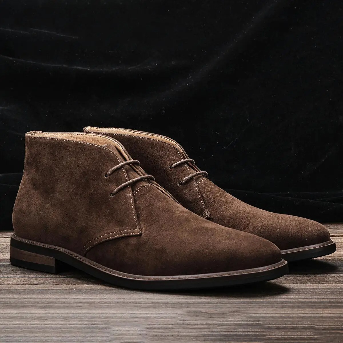 Heren Schoenen Chukka Stövlar van Suède, Bruin, Minimalistisch Ontwerp, Comfortabel voor Diverse Gelegenheden 0