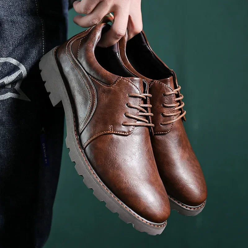 Heren Schoenen Leren Casual British Style 0