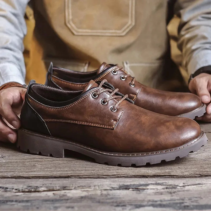 Heren Schoenen Leren Casual British Style 6