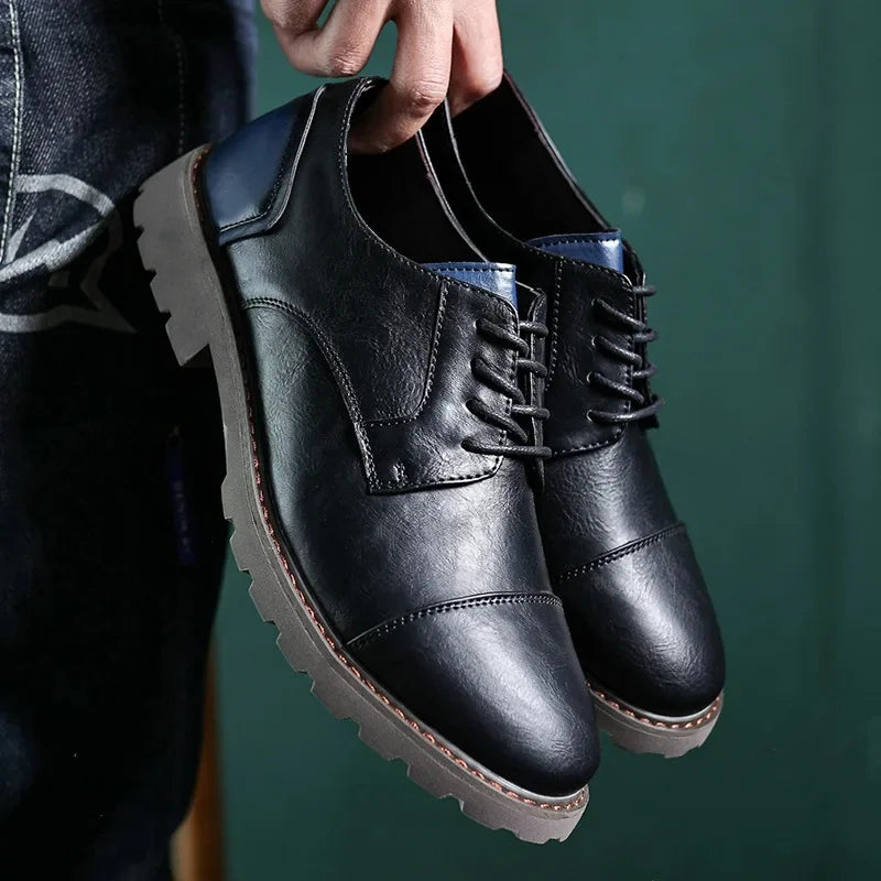 Heren Schoenen Leren Casual British Style 7