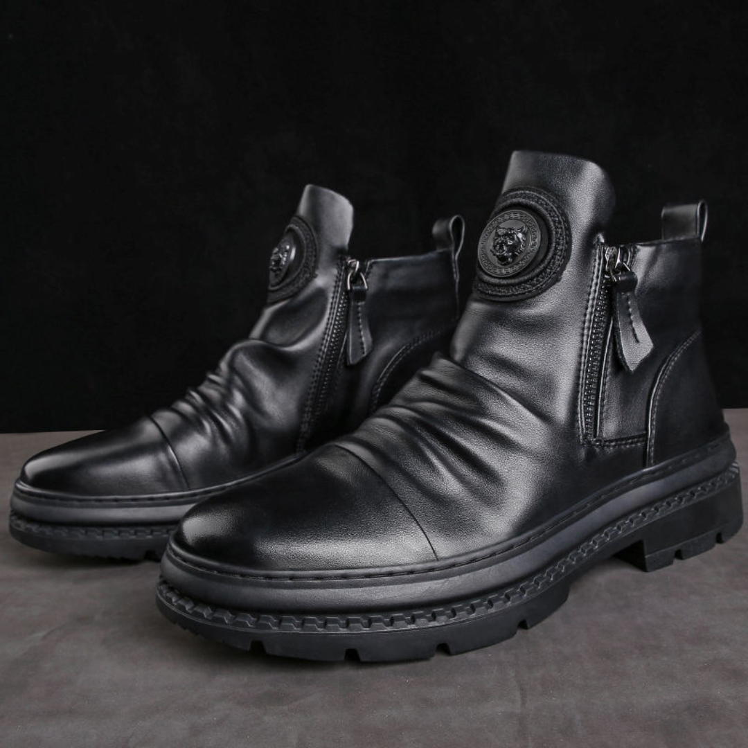 Heren Schoenen Leren Stævleschoenen Moderne Stijl 0