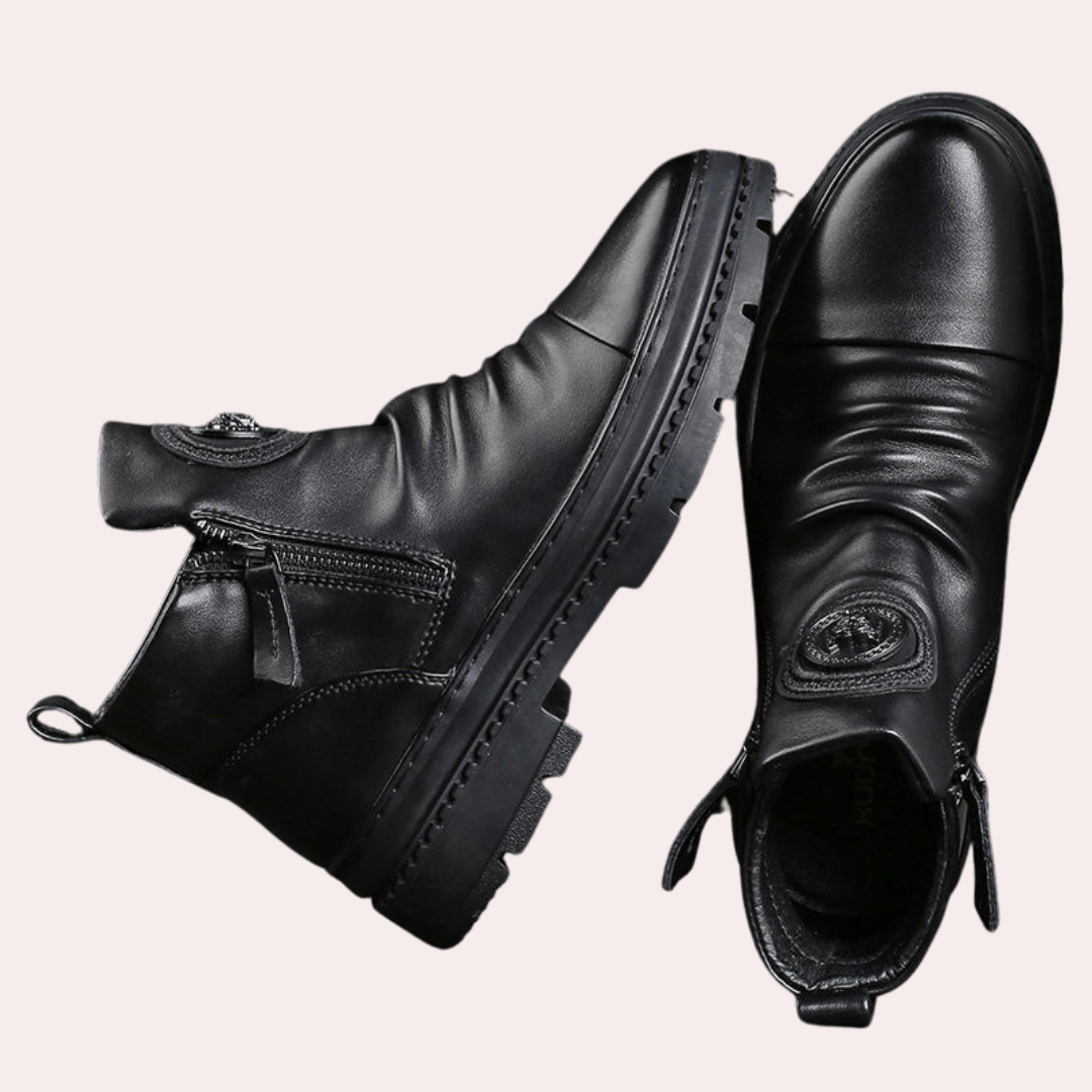 Heren Schoenen Leren Stævleschoenen Moderne Stijl 1