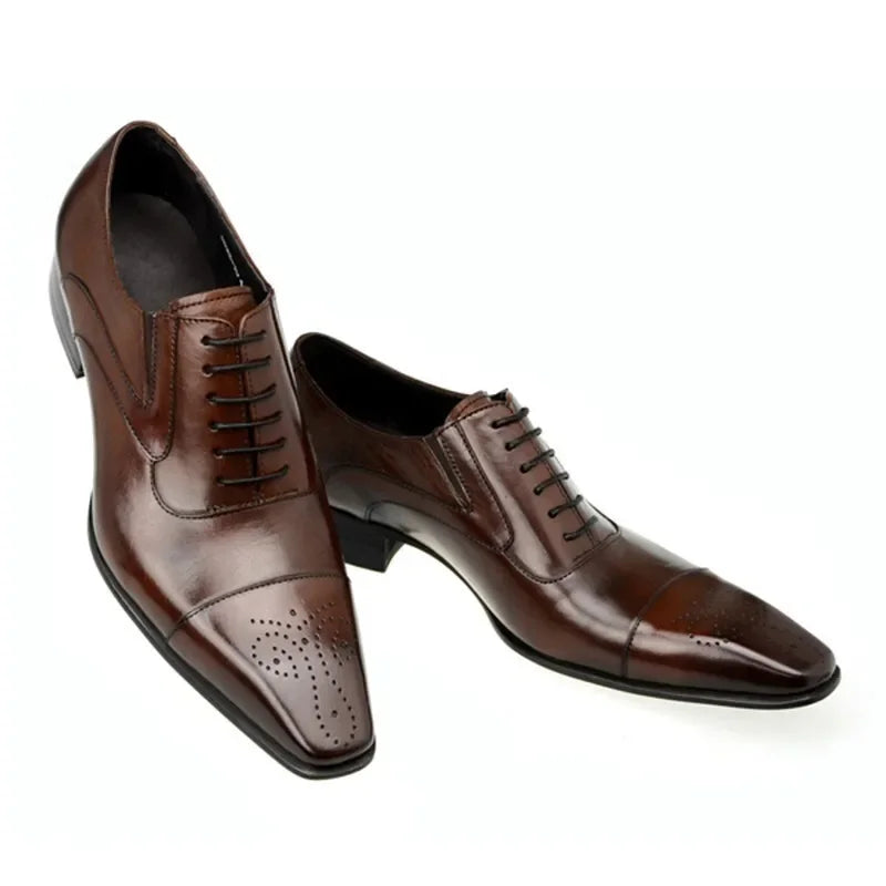 Heren Schoenen Oxford Vetersluiting Britse Casual Stijl 4