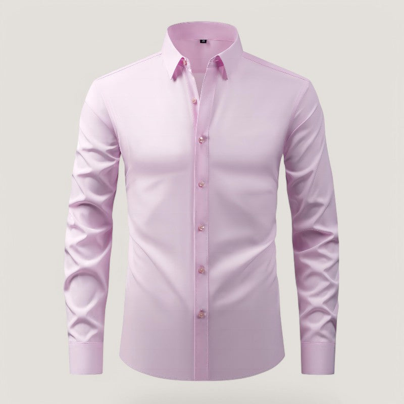 Heren Slim-Fit Overhemd Elastisch en Kreukvrij 1