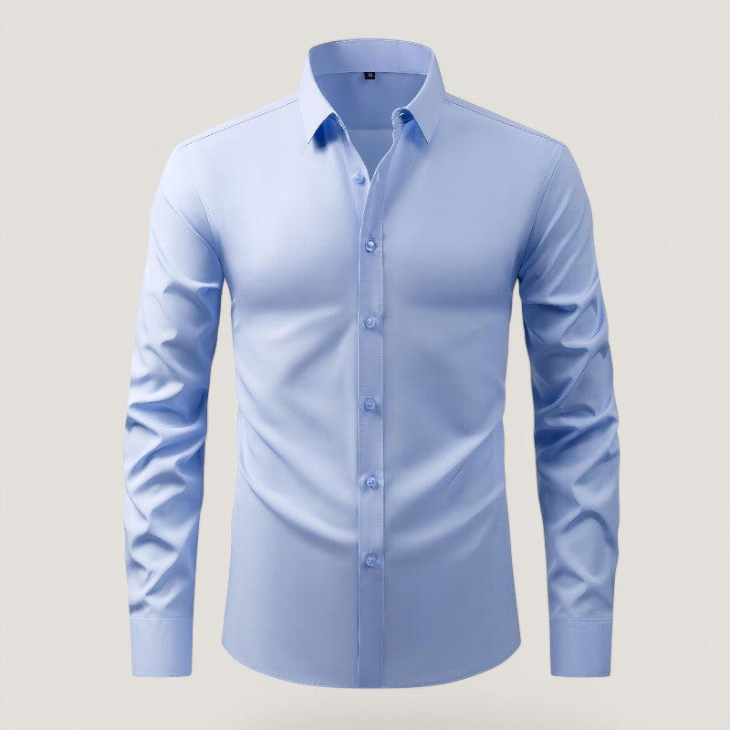 Heren Slim-Fit Overhemd Elastisch en Kreukvrij 2