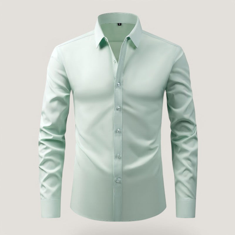 Heren Slim-Fit Overhemd Elastisch en Kreukvrij 4