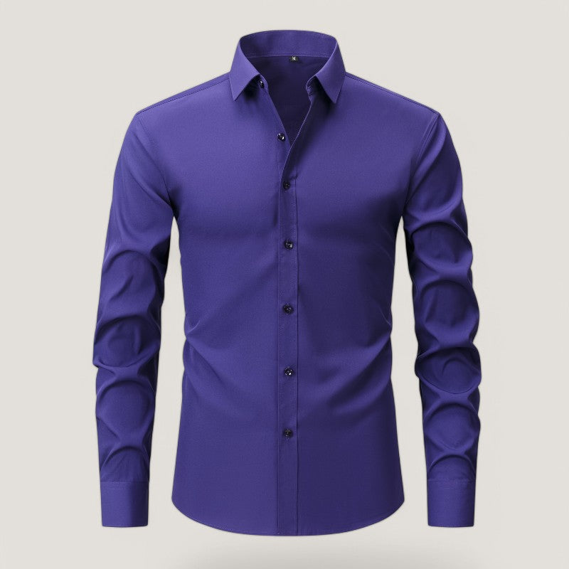 Heren Slim-Fit Overhemd Elastisch en Kreukvrij 5