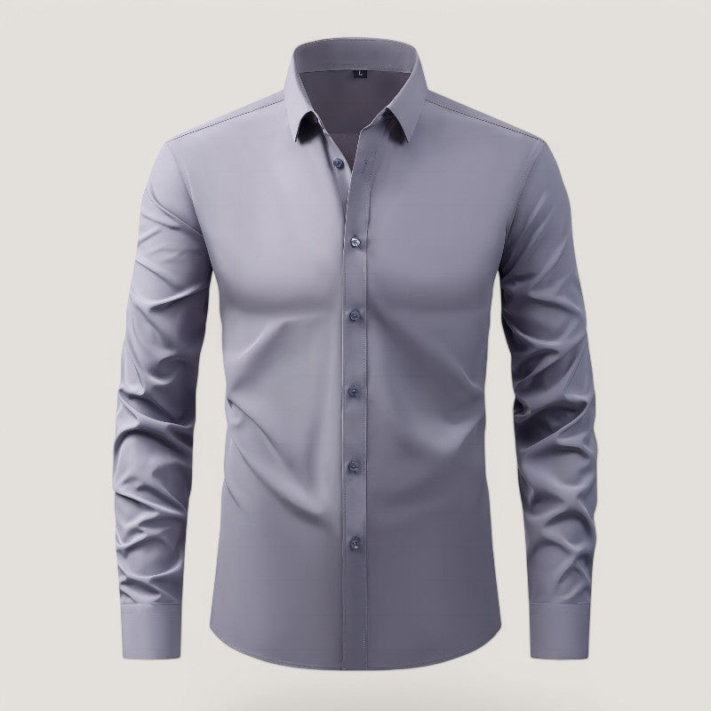 Heren Slim-Fit Overhemd Elastisch en Kreukvrij 7