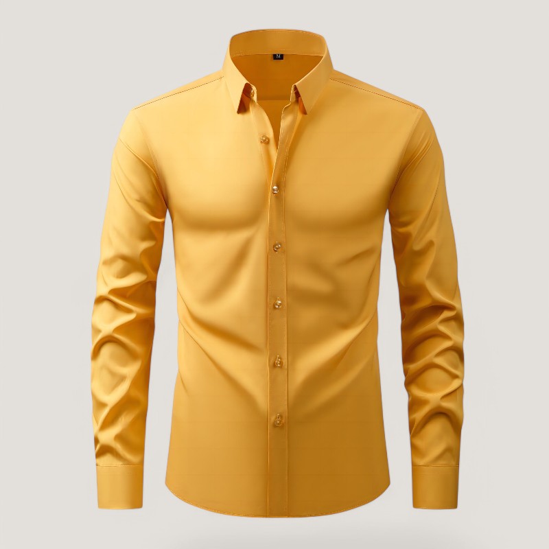 Heren Slim-Fit Overhemd Elastisch en Kreukvrij 9