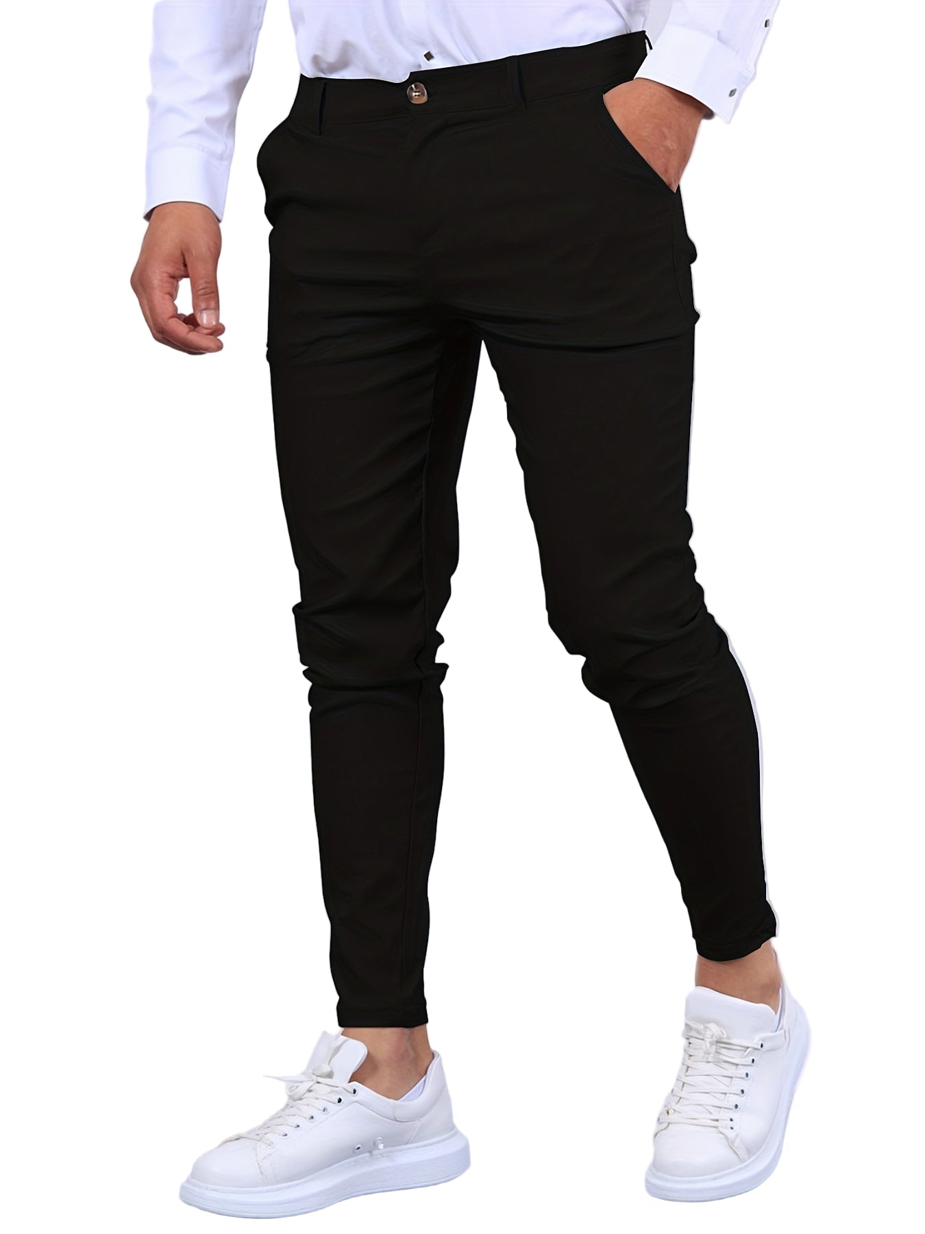 Heren Slim Fit Broek Modern Design 3