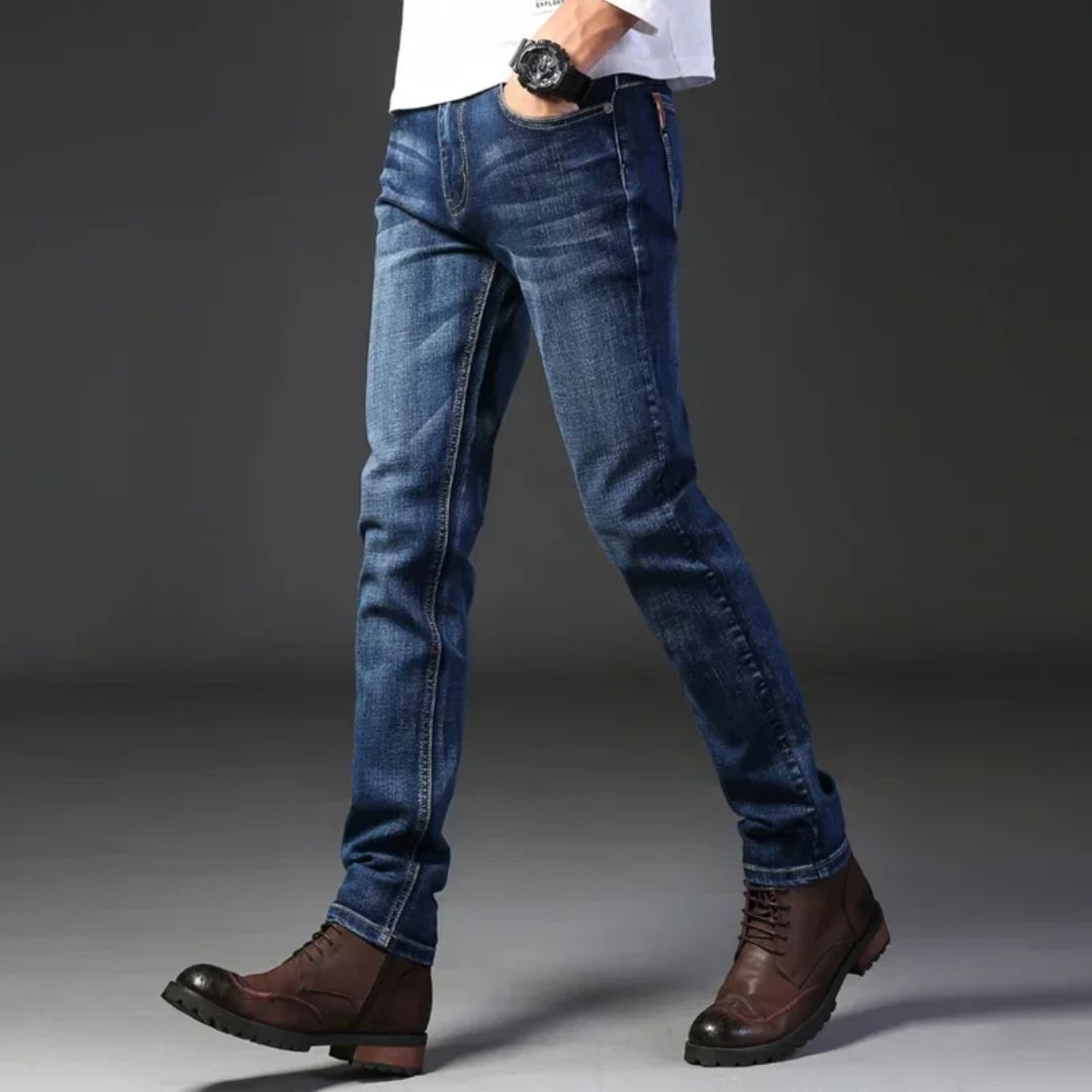 Heren Slim Traveler Jeans Met Flexibele Pasvorm 1