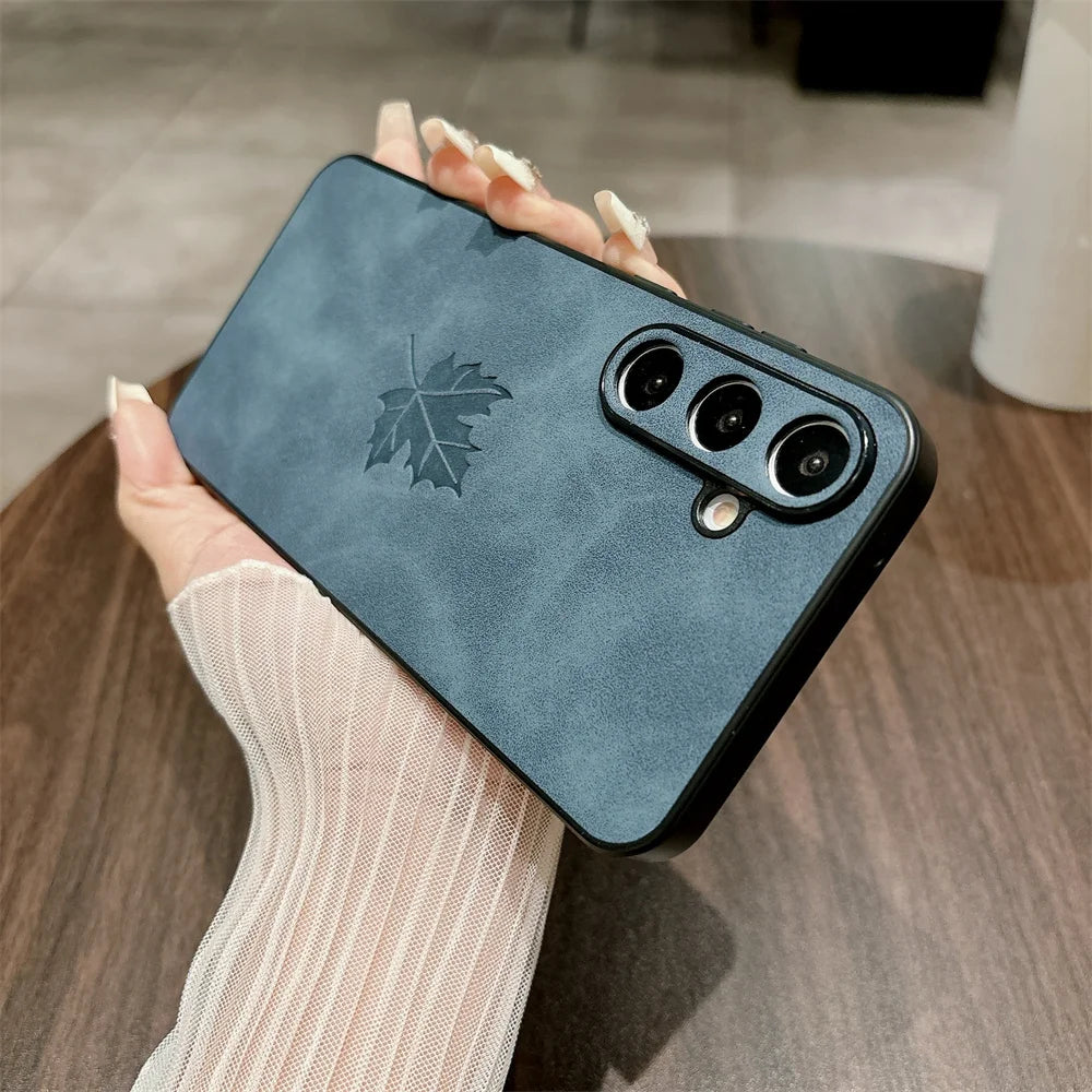 Heren Smartphone Hoesje Esdoornbladeren Design Schokbestendig 10