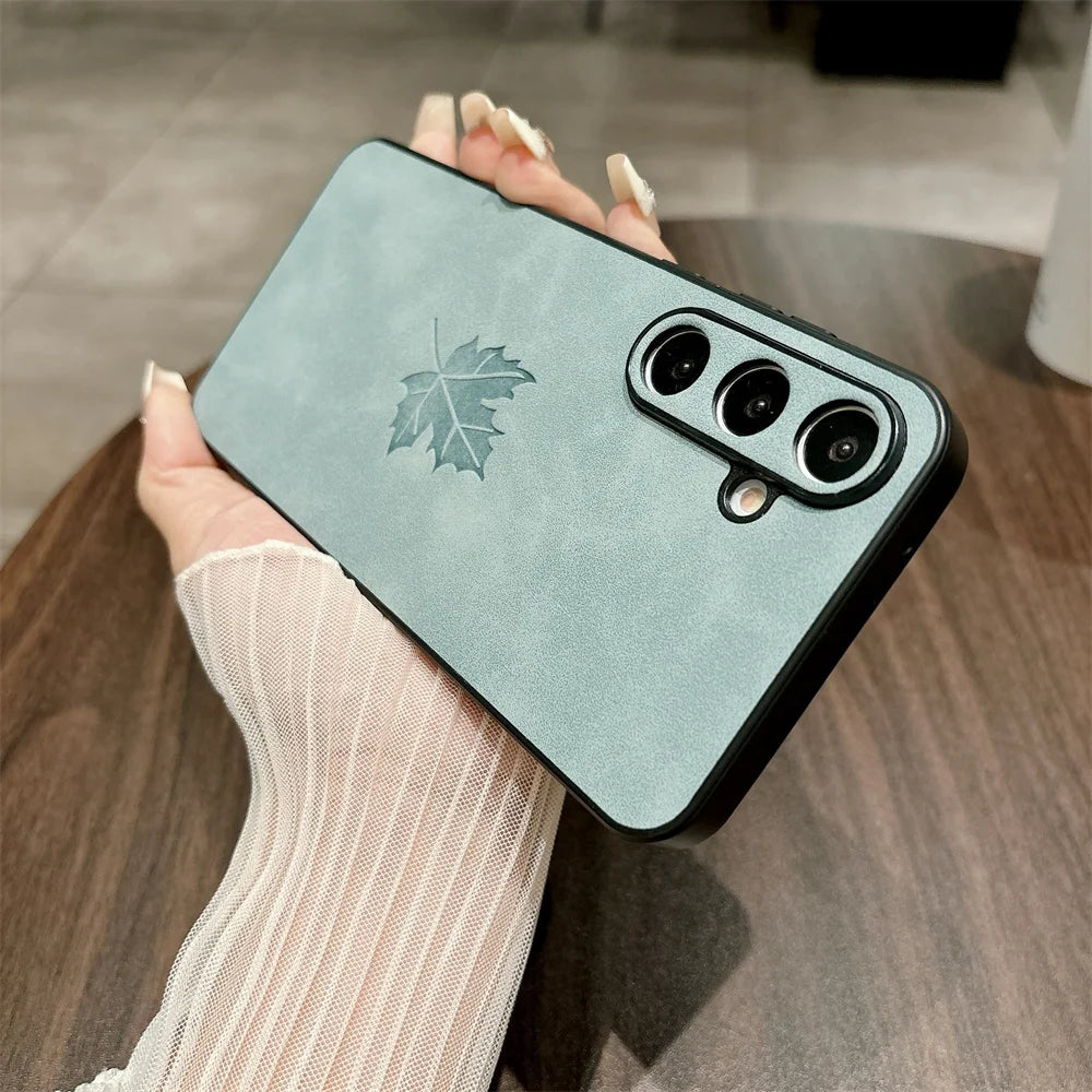 Heren Smartphone Hoesje Esdoornbladeren Design Schokbestendig 6