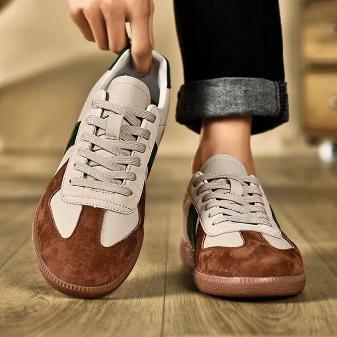 Heren Sneakers van Leer en Suède met Comfortabele Inlegzool 5