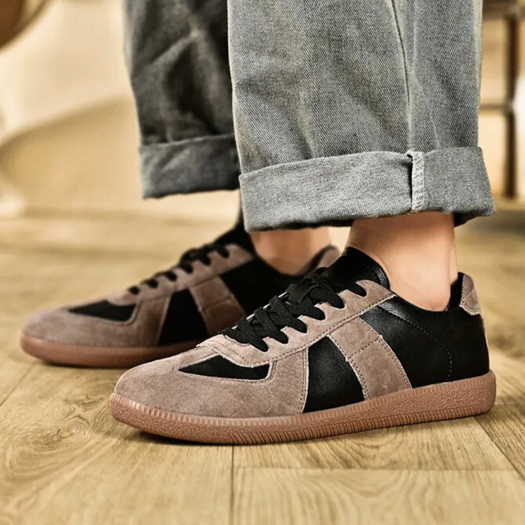 Heren Sneakers van Leer en Suède met Comfortabele Inlegzool 6