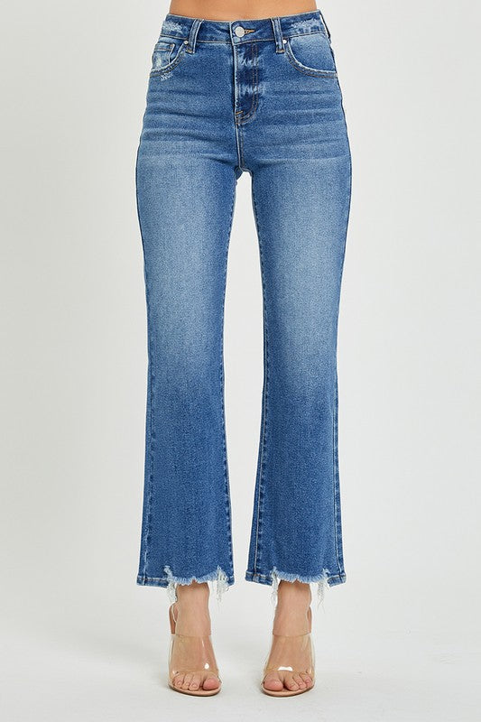 Heren Spijkerbroek Hoge Taille Rechte Denim 2