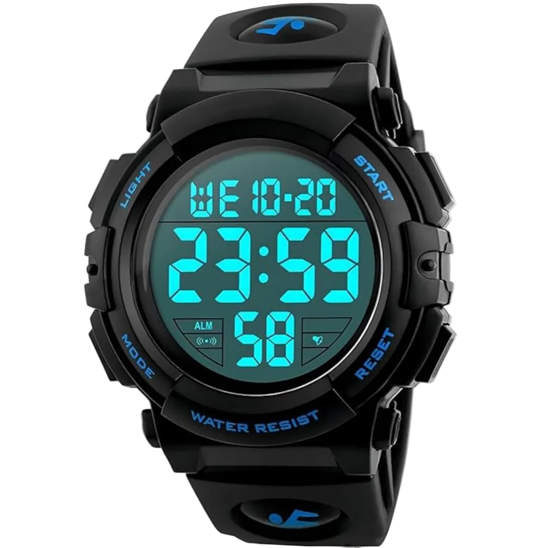 Heren Sporthorloge Digitaal Waterdicht met Groot LED-display 0