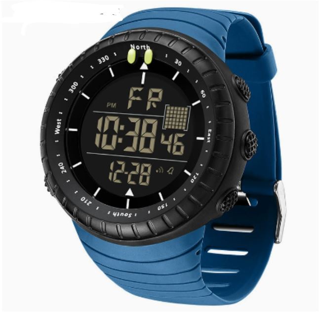 Heren Sporthorloge Digitale Tactisch Waterdicht met Stopwatch en LED Verlichting 8