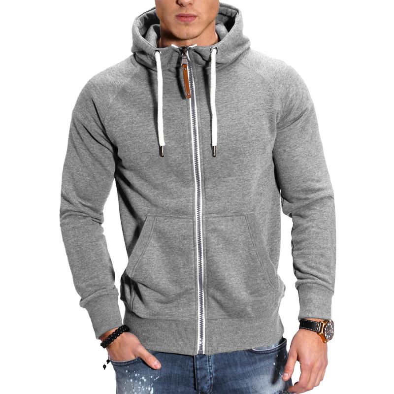 Heren Sportieve Jas met Kap en Raglan Mouwen 0