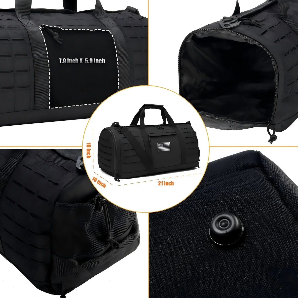 Heren Sporttas 40L Tactisch voor Fitness en Weekenduitjes 5