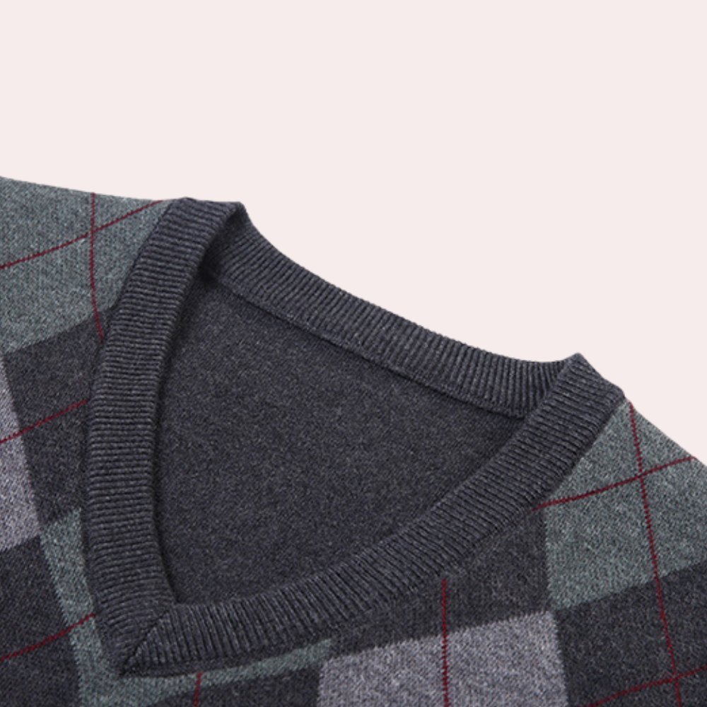 Heren Sweater Ærmeløs V-hals Casual Stijl 4