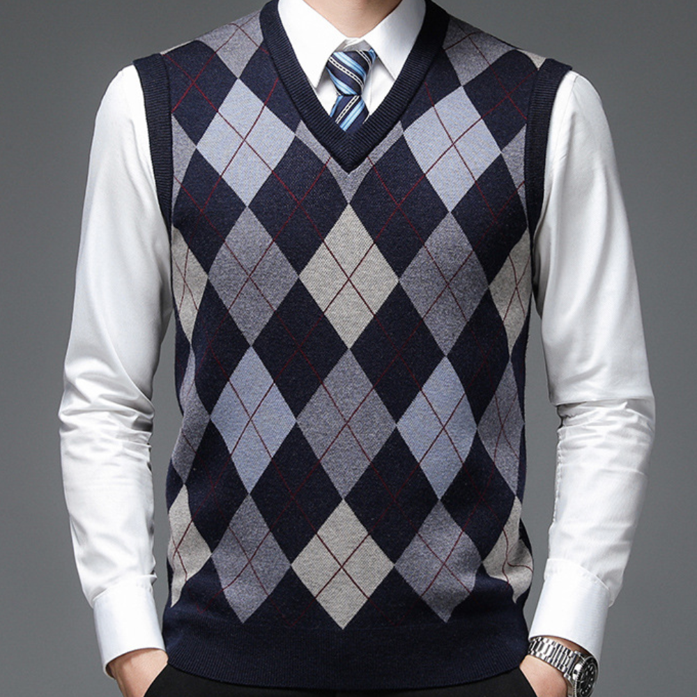 Heren Sweater Ærmeløs V-hals Casual Stijl 8