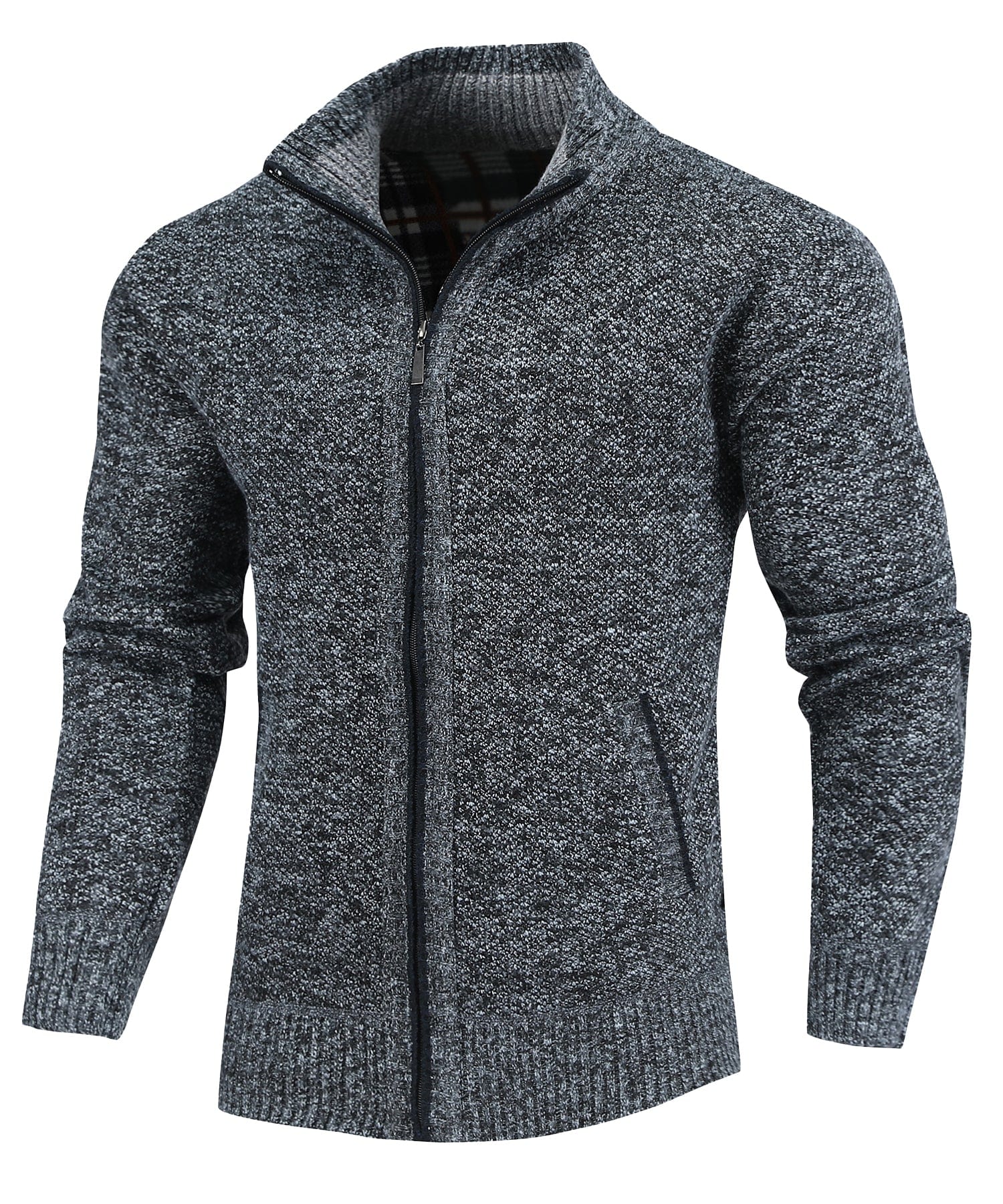 Heren Sweater Fleece Gevoerd Met Volledige Rits Polyester 6