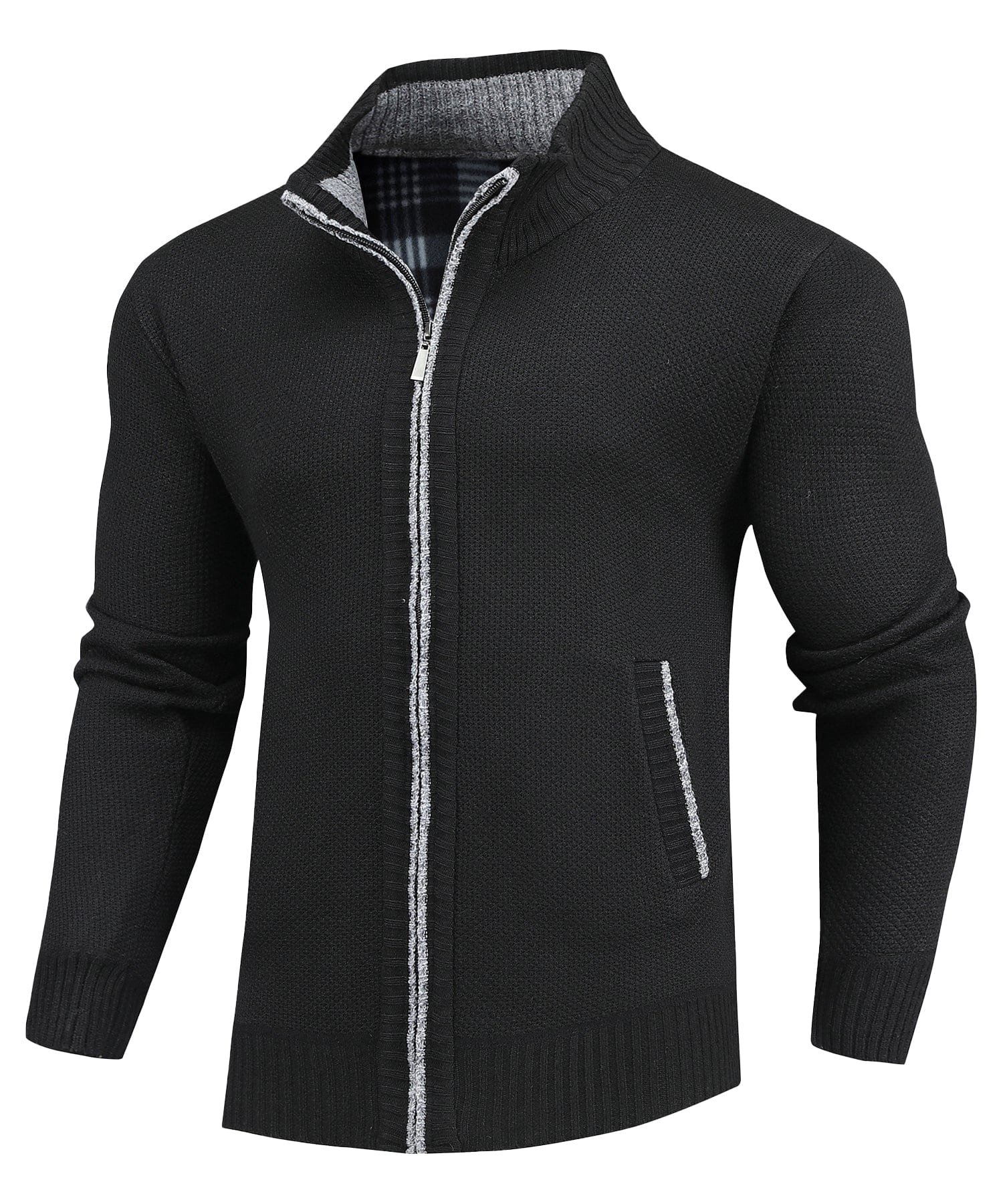 Heren Sweater Fleece Gevoerd Met Volledige Rits Polyester 7