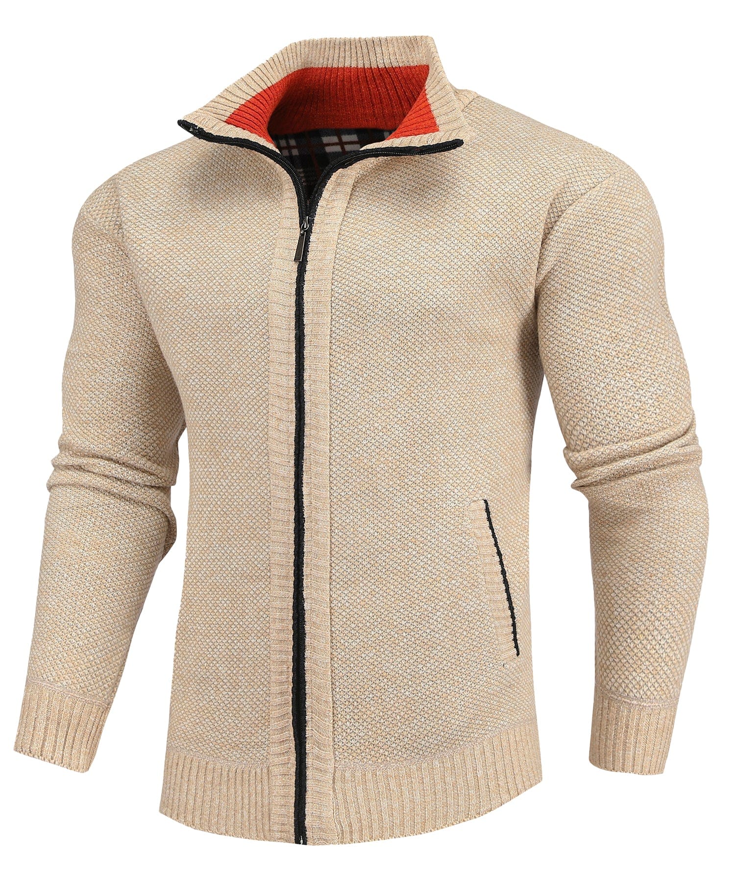 Heren Sweater Fleece Gevoerd Met Volledige Rits Polyester 8