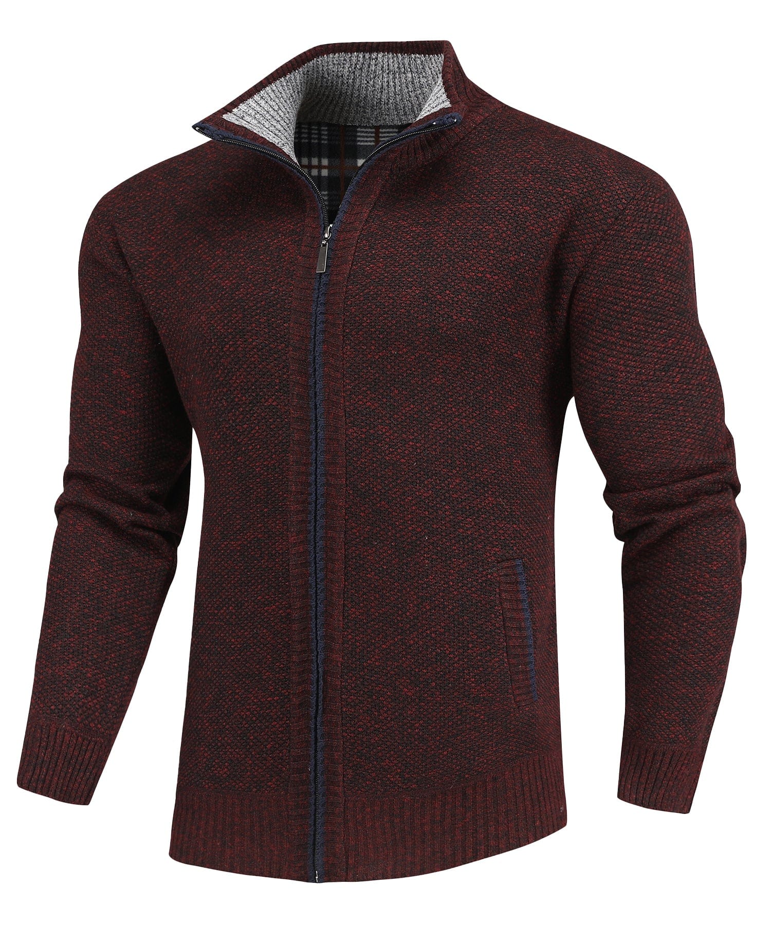 Heren Sweater Fleece Gevoerd Met Volledige Rits Polyester 9