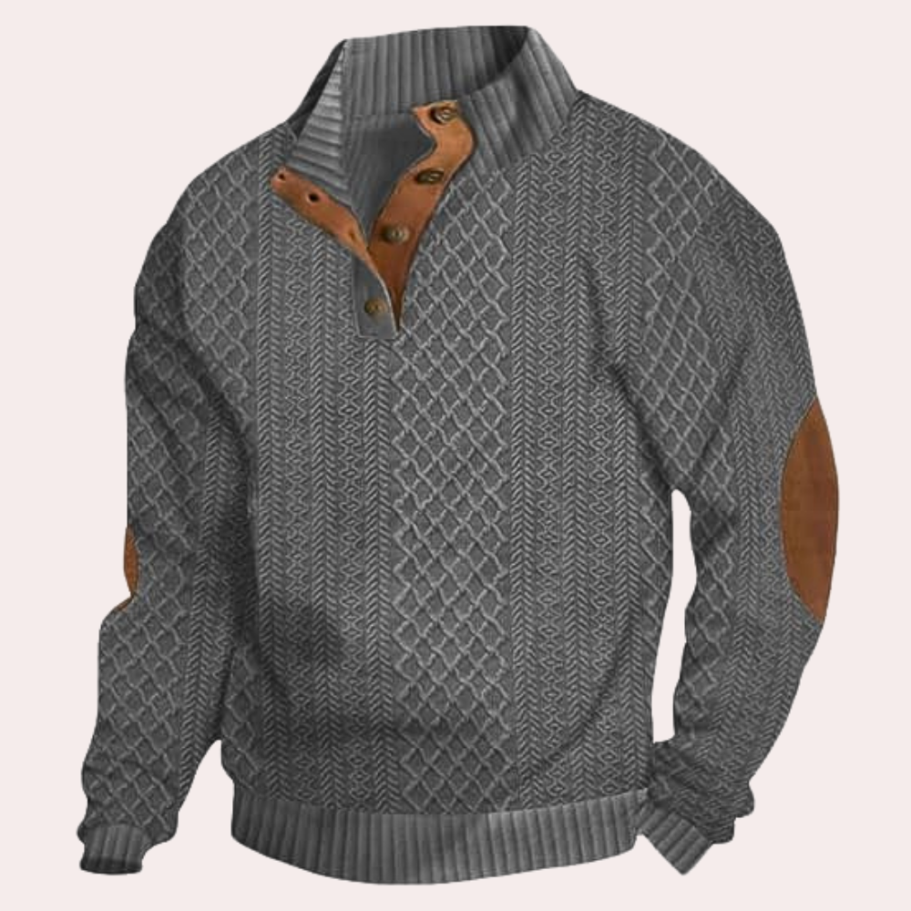 Heren Sweater met Kraveknappers Trendy 1
