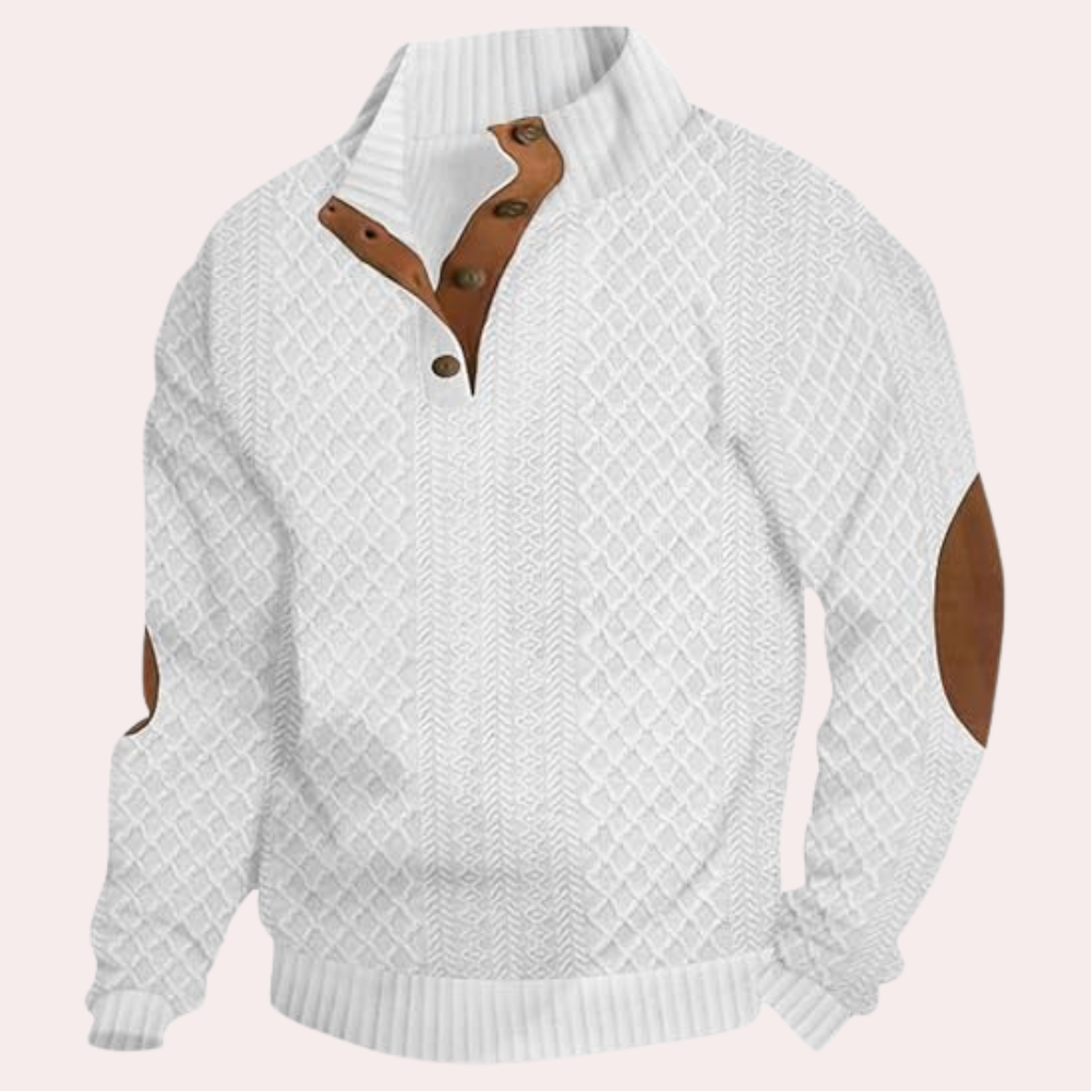 Heren Sweater met Kraveknappers Trendy 2