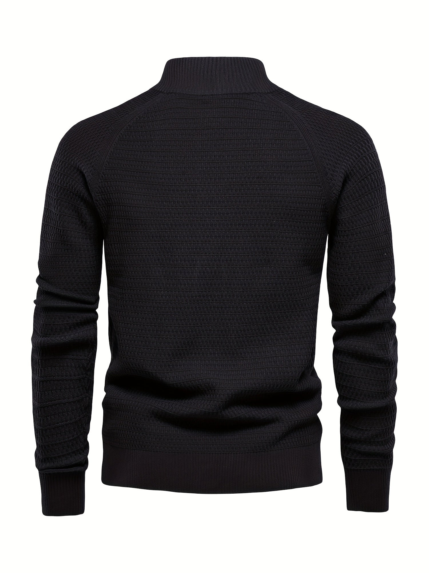 Heren Sweater met Opstaande Kraag en Knoopsluiting 7