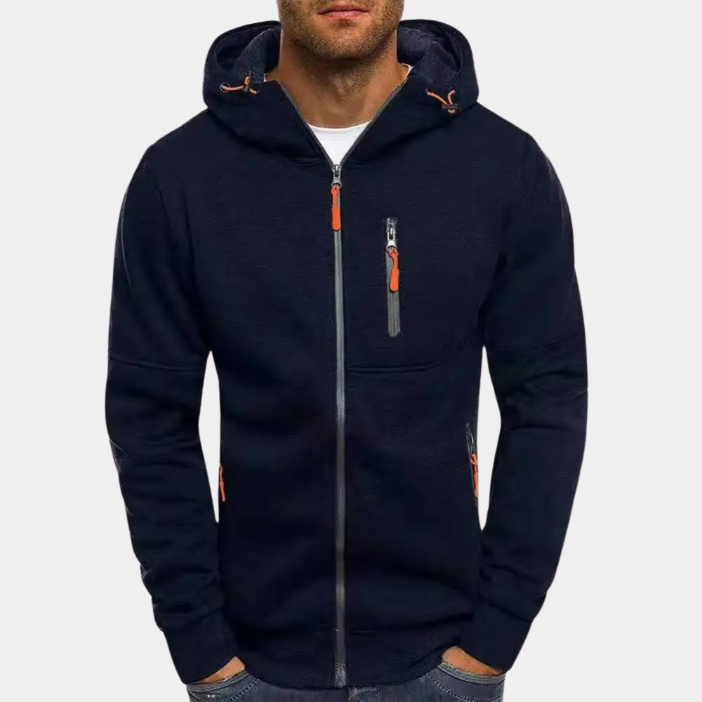 Heren Sweater met Rits en Capuchon 12