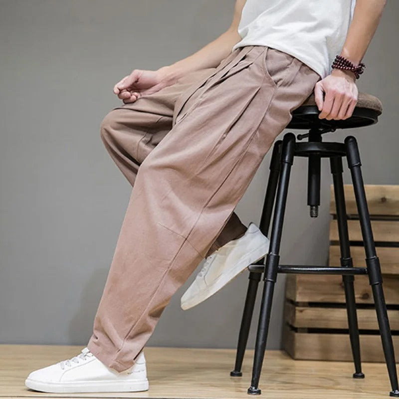 Heren Sweatpants Casual Katoen-Linnen Joggingbroek Man 2