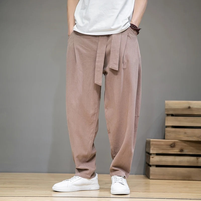 Heren Sweatpants Casual Katoen-Linnen Joggingbroek Man 3