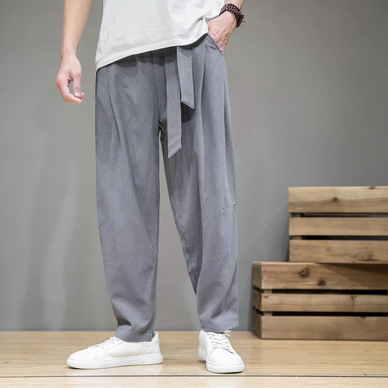 Heren Sweatpants Casual Katoen-Linnen Joggingbroek Man 4