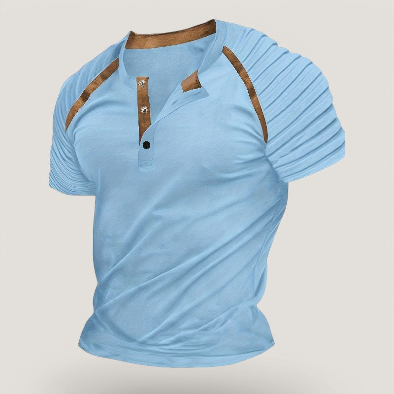 Heren T-Shirt Casual Gestreept Polyester voor Zomeruitjes 1