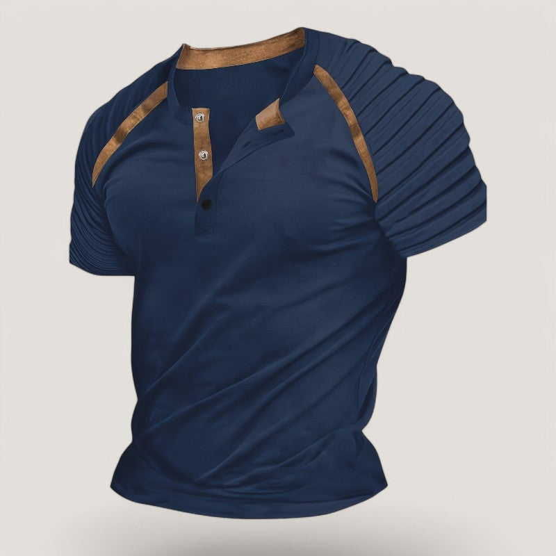 Heren T-Shirt Casual Gestreept Polyester voor Zomeruitjes 4