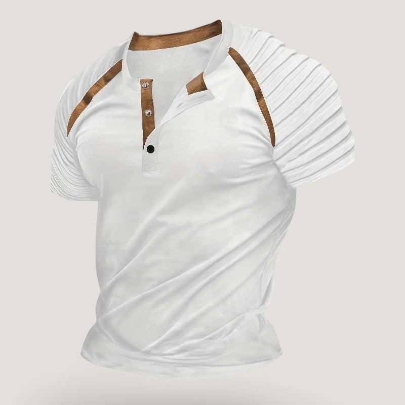 Heren T-Shirt Casual Gestreept Polyester voor Zomeruitjes 5