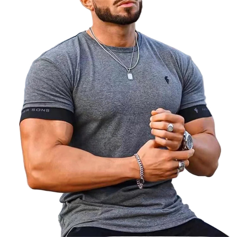 Heren T-shirt Korte Mouwen Aansluitend 0