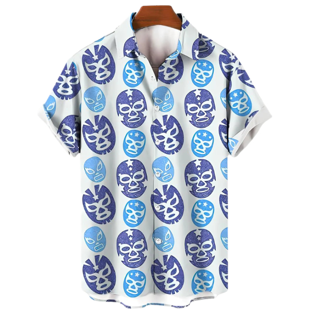 Heren T-shirt Met Luchador Prints Lichtgewicht 0
