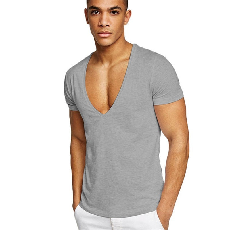 Heren T-shirt V-hals Casual Stijl 1