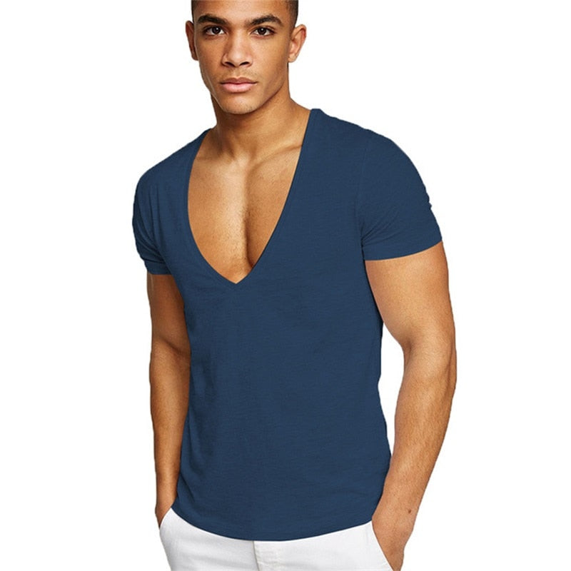 Heren T-shirt V-hals Casual Stijl 4