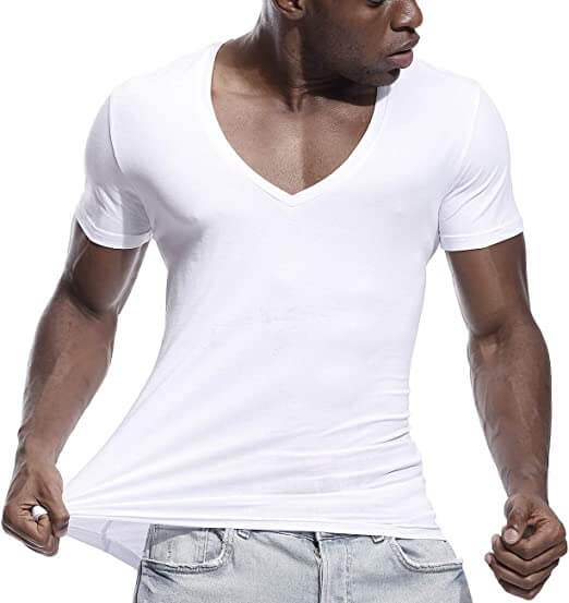Heren T-shirt V-hals Casual Stijl 7